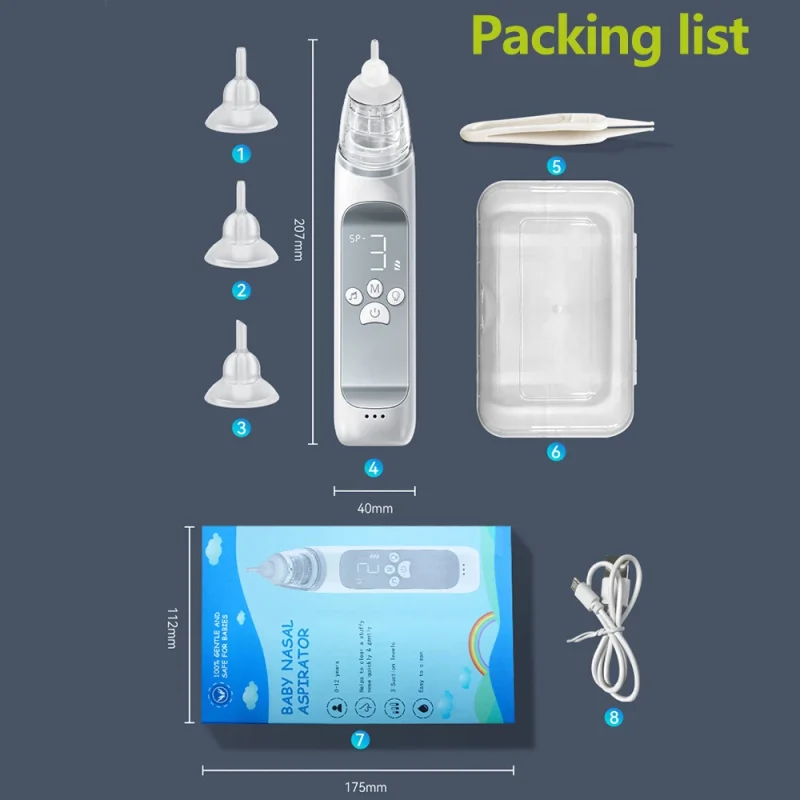 Electric Baby Nasal Aspirator - Gentle Suction with Soothing Music - Image 6