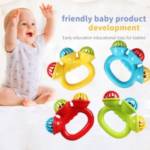 Hand Rattle Sensory Toys Set - Safe Grasping Fun for Babies 0-24 Months