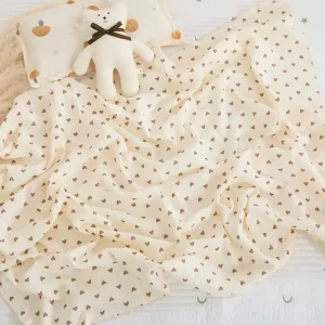 Cotton Muslin Baby Receiving Blankets - Swaddle Blankets and Infant Bath Towel