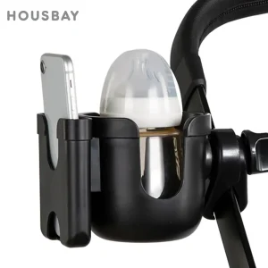 Stroller Cup Holder with Phone Support - Anti-Slip Design for Outing Convenience