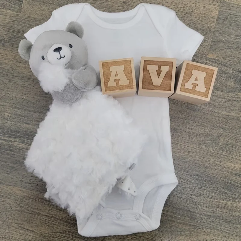 Custom Wooden Name Blocks - Nursery and Baby Shower Party Gifts - Image 3