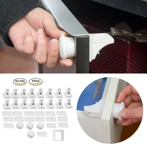 Magnetic Baby Safety Lock - Invisible Lock for Drawer and Cabinet Protection