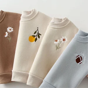 Winter Baby Clothing Set - Fleece Pullover and Pant Suit for Kids 0-5 Years