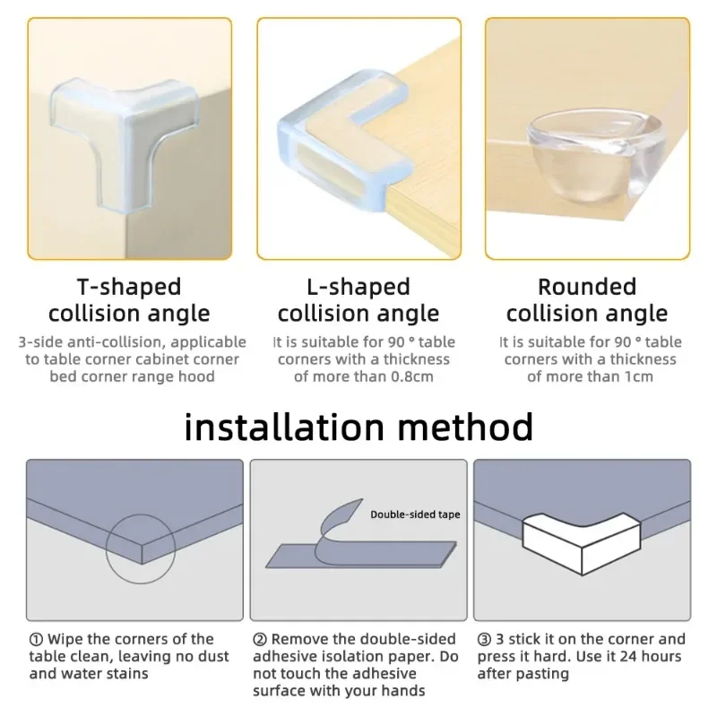 Baby Safety Silicone Table Corner Protector - Transparent Furniture Edge Guards for Collision Protection - Image 6