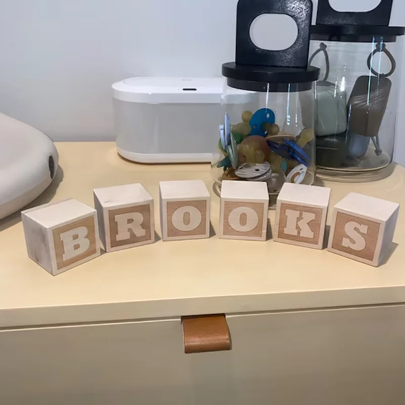 Custom Wooden Name Blocks - Nursery and Baby Shower Party Gifts - Image 6