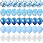 Agate Marble Balloons - 40-Piece Set for Wedding, Valentine's, or Baby Shower Party Decor