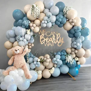 Maca Blue Latex Balloon Garland Kit - Boy Birthday and Shower Decorations