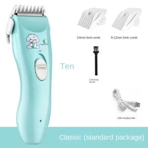 Silent Electric Baby Hair Clipper - Quiet Trimmer for Kids, Infants & Pets