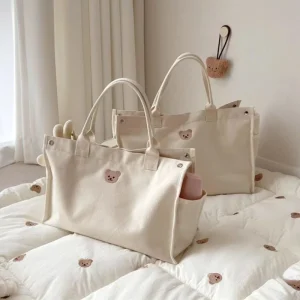 Canvas Mommy Bag - Baby Nappy Organizer Pouch for Stroller and Handbag Accessories