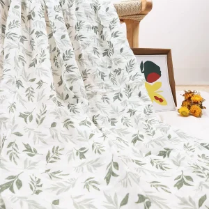 100% Cotton Muslin Swaddle Blanket - 120x110cm 2-Layer Baby Bath Wrap