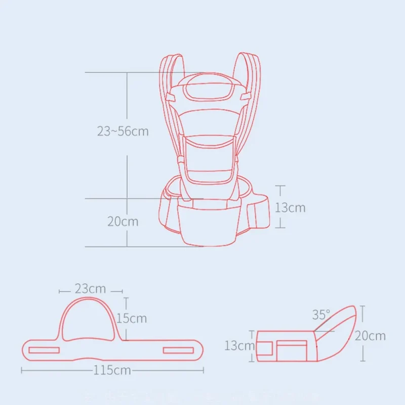 Newborn Ergonomic Baby Carrier - Hip Seat Sling for Travel - Image 6