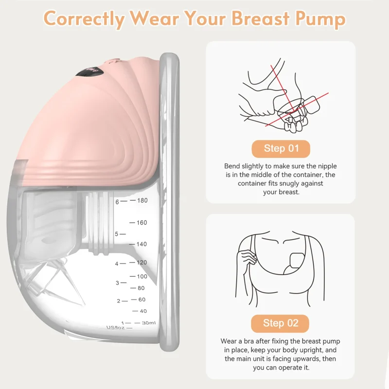 Wearable Breast Pump - Hands-Free, Electric, Portable, Silent, BPA-Free Milk Collector - Image 3