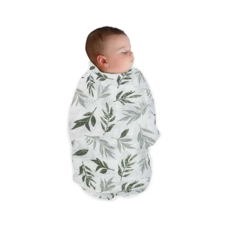 100% Cotton Muslin Swaddle Blanket - 120x110cm 2-Layer Baby Bath Wrap - Image 6