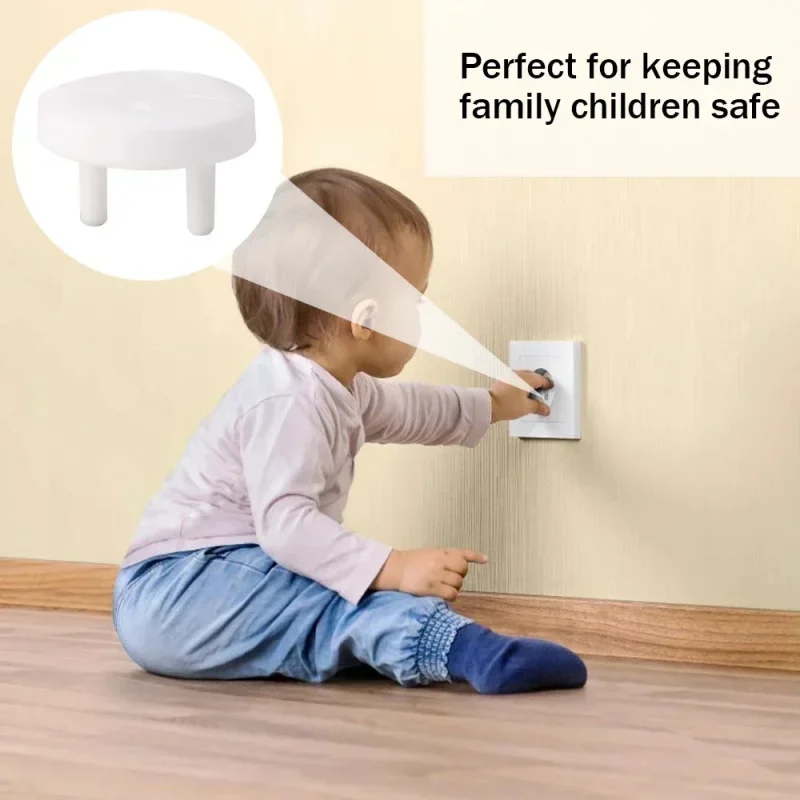 White Electrical Safety Socket Protective Cover Baby Care Safe Guard Protection Children Anti Electric Shock Rotate Protectors - Image 5
