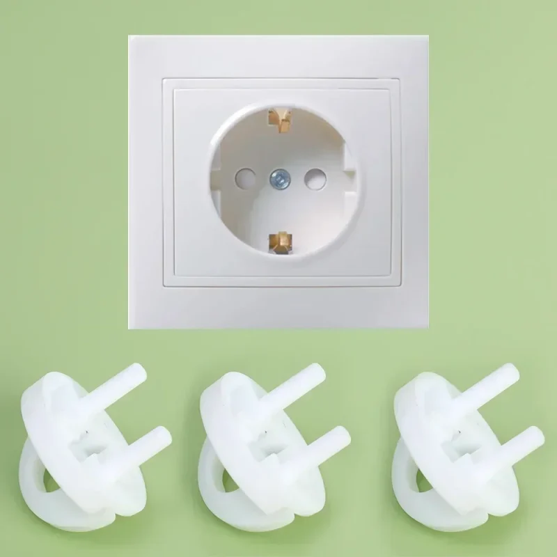White Electrical Safety Socket Protective Cover Baby Care Safe Guard Protection Children Anti Electric Shock Rotate Protectors - Image 3