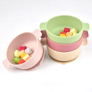 1PC 100% Safe Silicone Baby Tableware Suction Dinner Set Eating Training Baby Stuff Cartoon Cute Bowl Toddler Tableware BPA Free